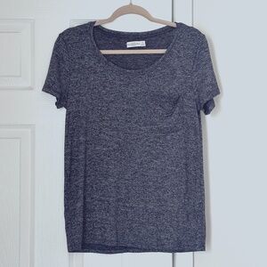 Abercrombie & Fitch Women's Slouchy Slub Tee Heather Gray Grey Size Small S